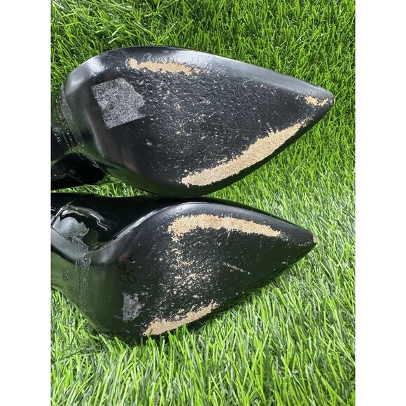 The Kooples Black Leather Pointed Toe Pump Heels Stiletto Shoes Size EU 38 US 8 - Picture 13 of 16